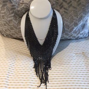 Stunning black crystal necklace